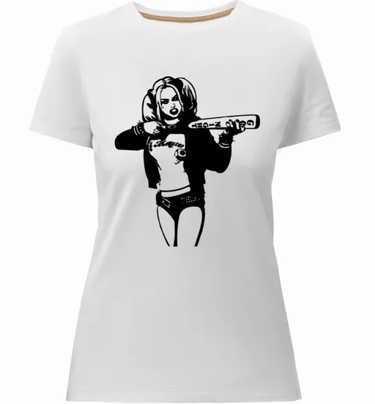 Женская премиум футболка Harley Quinn Белый фото