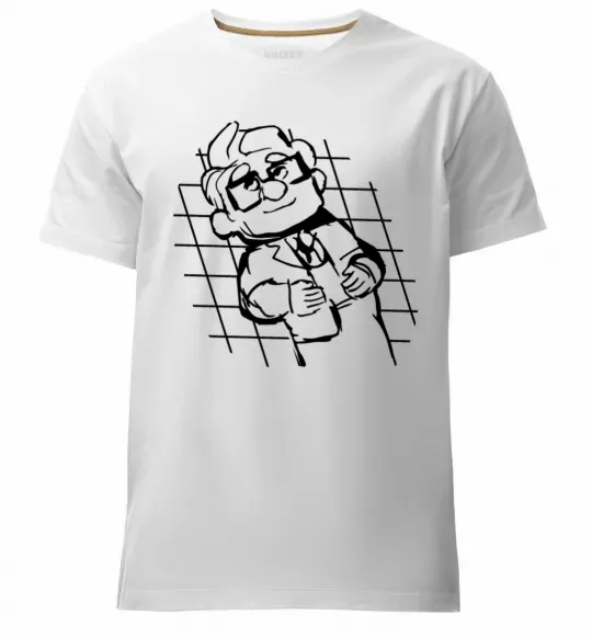 Чоловіча преміум футболка Carl Білий фото