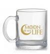 Чашка скляна Moon of my life Прозорий фото