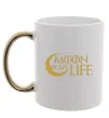 Чашка з кольоровою ручкою Moon of my life Золото фото