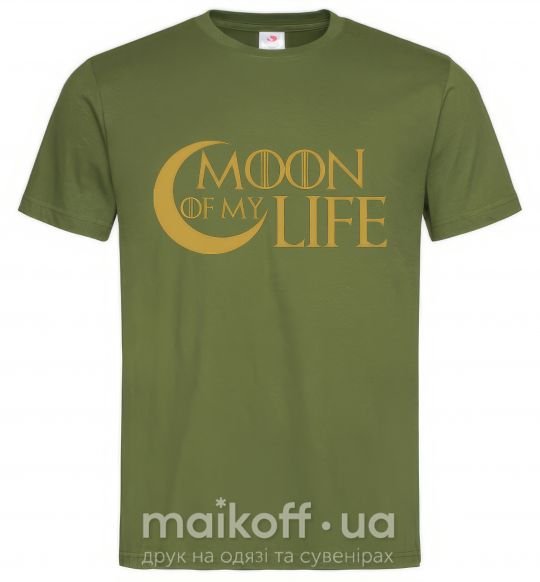 Мужская футболка Moon of my life Оливковый фото