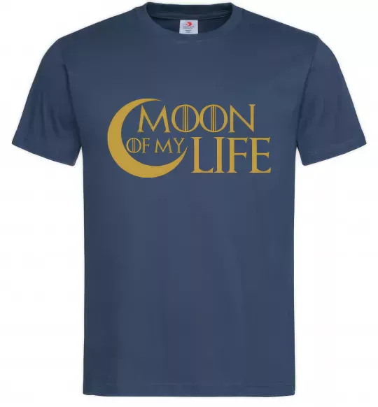 Мужская футболка Moon of my life Темно-синий фото