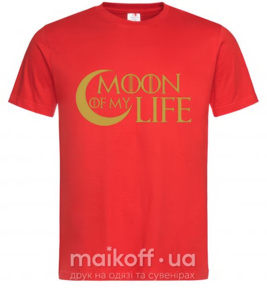 Мужская футболка Moon of my life Красный фото