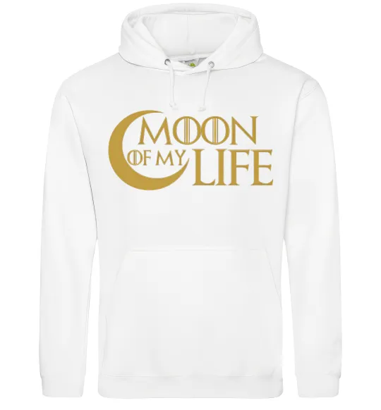 Чоловіча толстовка (худі) Moon of my life Білий фото