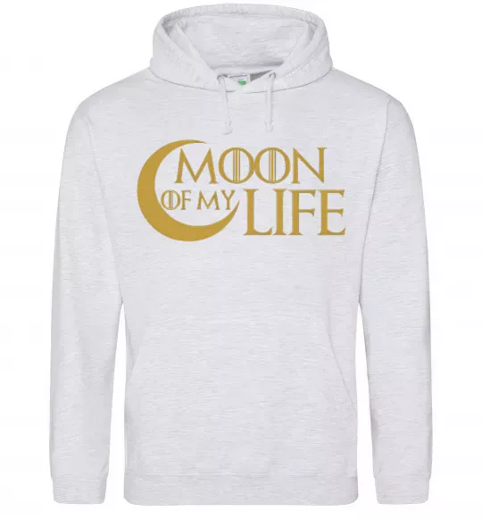 Чоловіча толстовка (худі) Moon of my life Сірий меланж фото