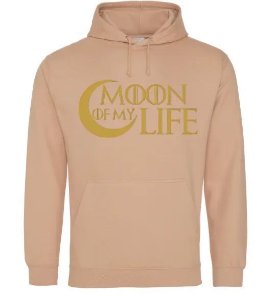Чоловіча толстовка (худі) Moon of my life Пісочний фото