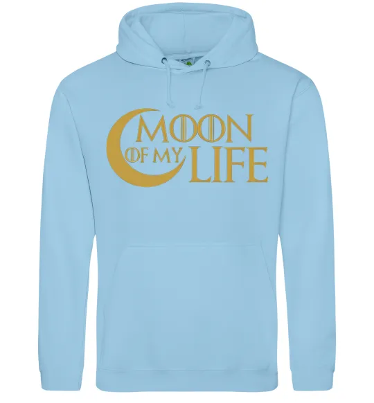 Чоловіча толстовка (худі) Moon of my life Блакитний фото