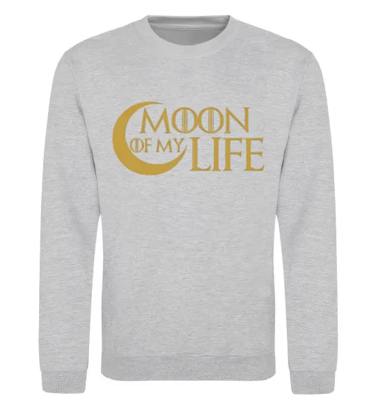 Свитшот Moon of my life Серый меланж фото
