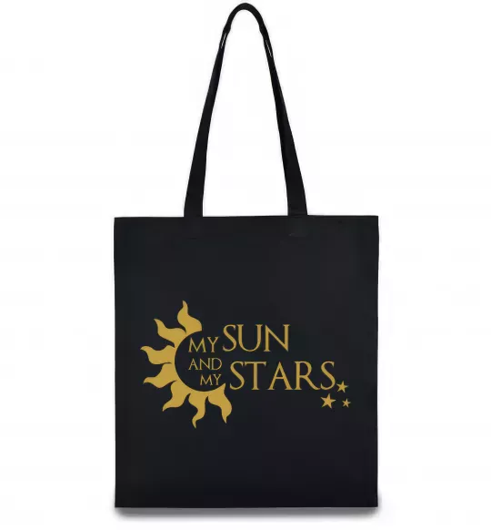 Еко-сумка My sun and my stars Чорний фото