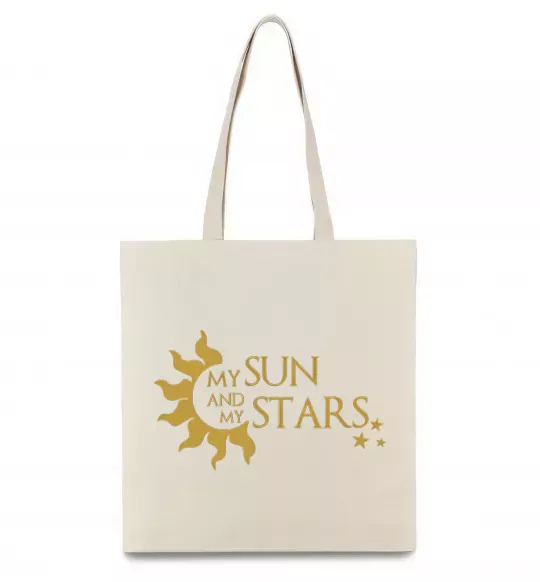 Еко-сумка My sun and my stars Бежевий фото