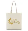 Еко-сумка My sun and my stars Бежевий фото