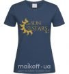 Женская футболка My sun and my stars Темно-синий фото