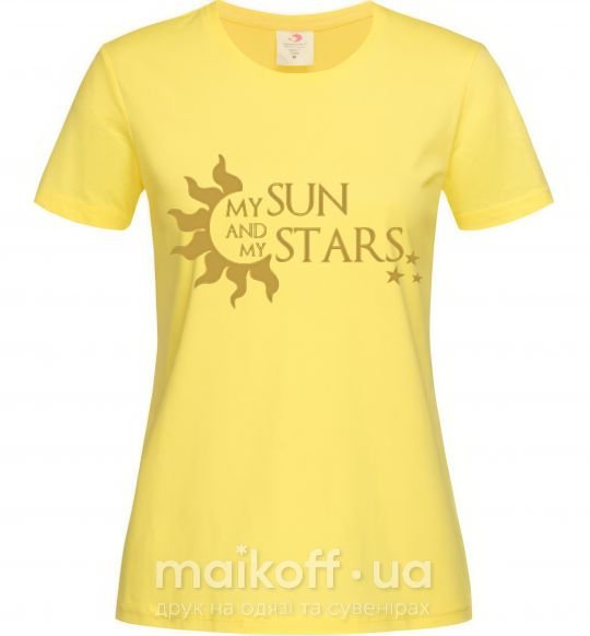 Жіноча футболка My sun and my stars Лимонний фото