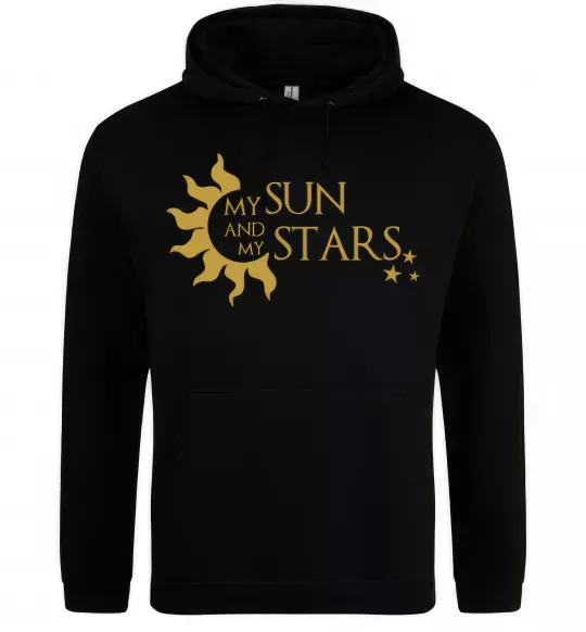 Женская толстовка (худи) My sun and my stars Черный фото