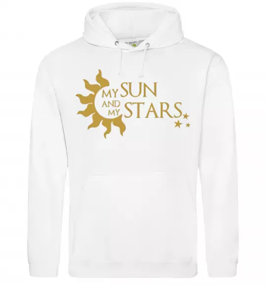 Женская толстовка (худи) My sun and my stars Белый фото