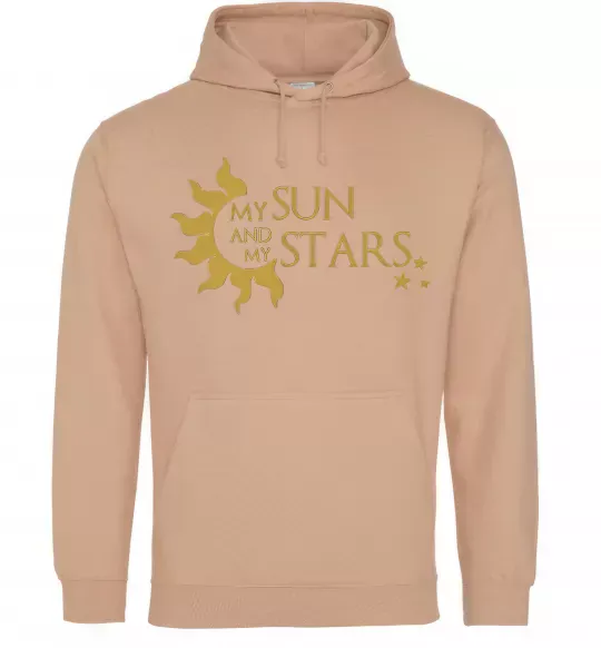 Женская толстовка (худи) My sun and my stars Песочный фото