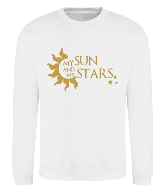 Світшот My sun and my stars Білий фото