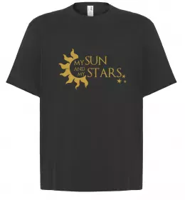 Футболка Оверсайз My sun and my stars Чорний фото