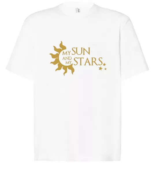 Футболка Оверсайз My sun and my stars Білий фото