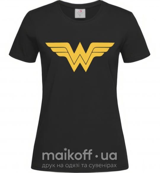 Женская футболка Wonder women Черный фото