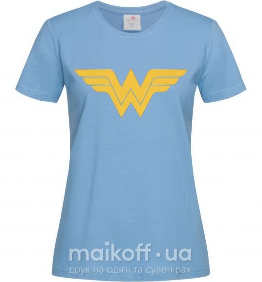 Жіноча футболка Wonder women Блакитний фото