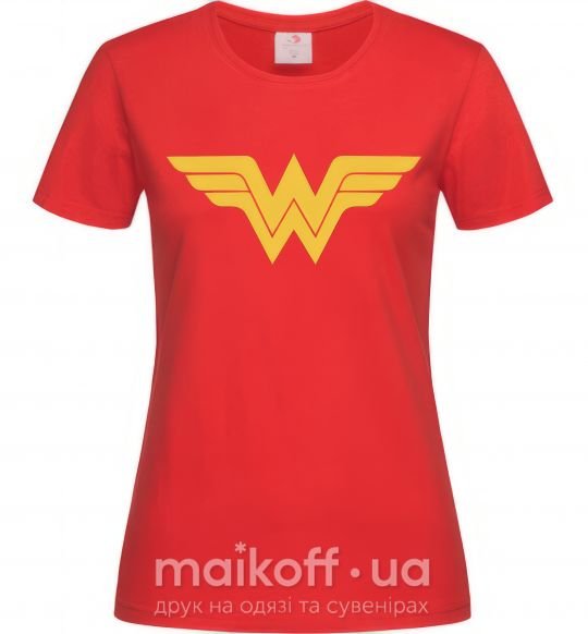 Женская футболка Wonder women Красный фото