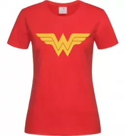 Женская футболка Wonder women Красный фото