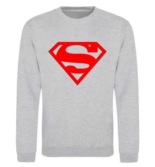 Свитшот Super man Серый меланж фото