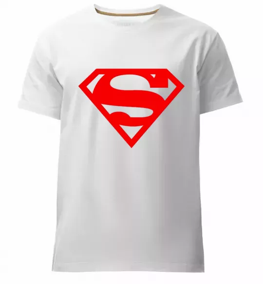 Мужская премиум футболка Super man Белый фото