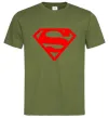 Мужская футболка Super man Оливковый фото