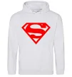 Мужская толстовка (худи) Super man Серый меланж Мужская толстовка (худи) Super man Серый меланж фото
