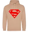 Мужская толстовка (худи) Super man Песочный Мужская толстовка (худи) Super man Песочный фото