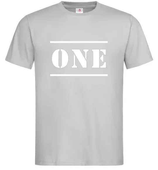 Мужская футболка ONE Серый фото