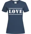 Женская футболка Love надпись Темно-синий фото