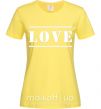 Женская футболка Love надпись Лимонный фото