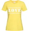 Женская футболка Love надпись Лимонный фото