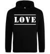Женская толстовка (худи) Love надпись Черный фото