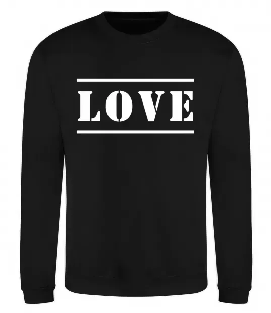 Свитшот Love надпись Черный фото