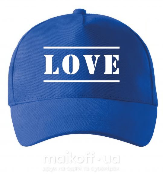 Кепка Love надпись Яскраво-синій фото