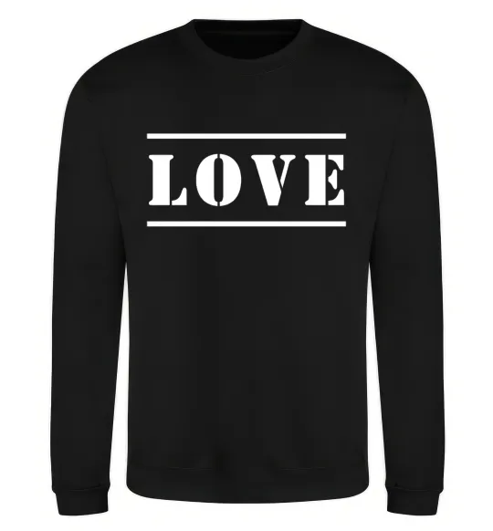 Свитшот Love надпись Черный фото