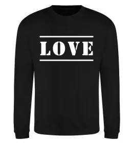 Свитшот Love надпись Черный фото
