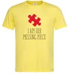Мужская футболка I am her missing piece Лимонный фото