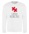 Свитшот I am her missing piece Белый фото