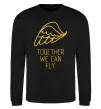 Світшот Together we can fly yellow Чорний фото