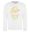 Світшот Together we can fly yellow Білий фото