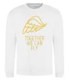 Світшот Together we can fly yellow Білий Світшот Together we can fly yellow Білий фото