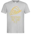 Чоловіча футболка Together we can fly yellow Сірий фото
