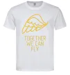 Чоловіча футболка Together we can fly yellow Білий фото