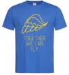 Чоловіча футболка Together we can fly yellow Яскраво-синій фото
