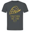 Чоловіча футболка Together we can fly yellow Графіт фото